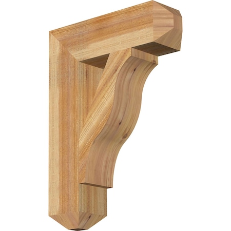 Ekena Millwork Funston Craftsman Rough Sawn Bracket, Western Red Cedar, 6"W x 22"D x 30"H BKT06X22X30FST04RWR